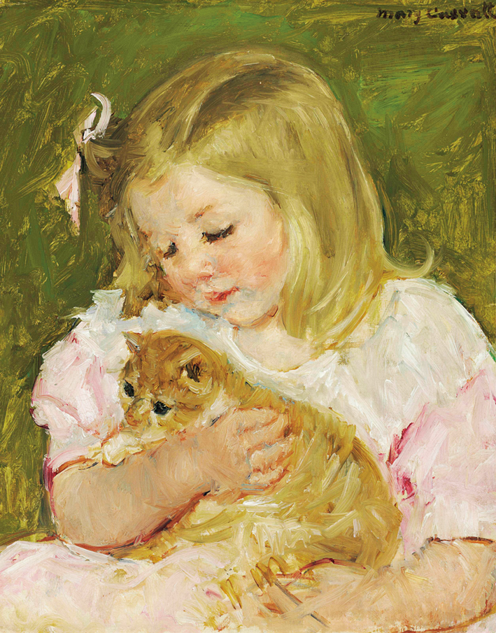  玛丽·卡萨特 Mary Cassatt —— 抱猫的女孩